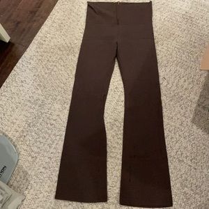 Brown flare leg leggings